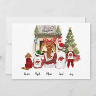 Personalizeable Custom Family Portrait Holidays  Invitation