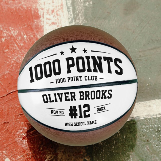 Personalized 1000 Points Basketball Milestone Gift (Creator Uploaded)