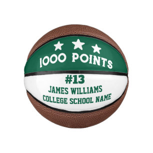 Personalized 1000 Points Marble Gift for Players Mini Basketball