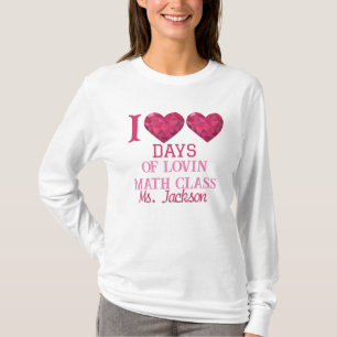 Personalized 100 days of loving math class T-Shirt