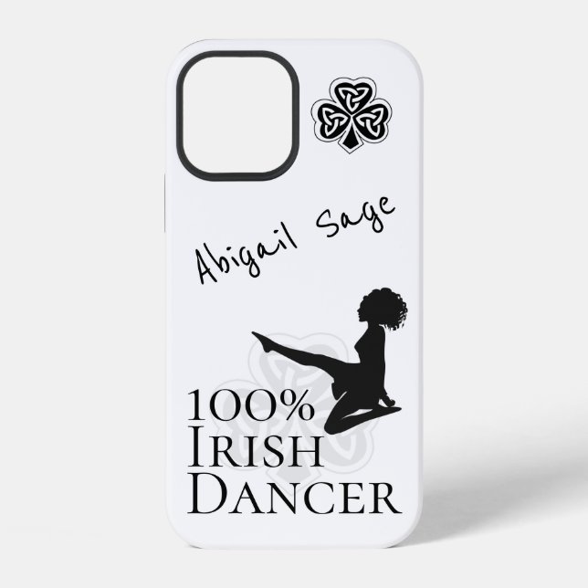 Personalized 100% Irish Dancer Soft Shoe Dance iPhone Case (Back)