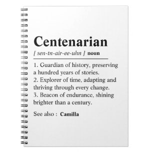 Personalized 100th Birthday Journal, Custom 100 Notebook