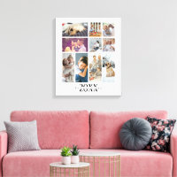 Personalized 10 Photo and Text Family Collage