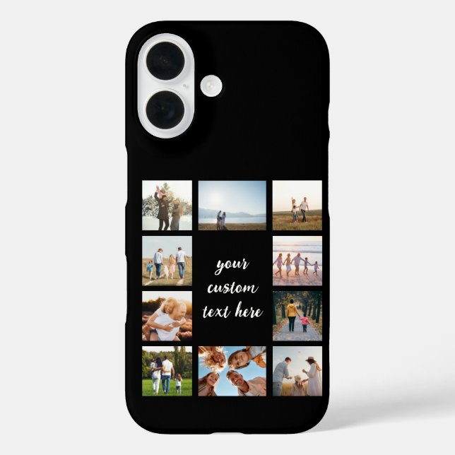 Personalized 10 Photo Collage Case-Mate iPhone Case (Back)