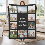 Personalized 10 Photo Collage Fleece Blanket<br><div class="desc">Create your own personalized photo collage blanket with 10 of your favourite photos and custom text.</div>