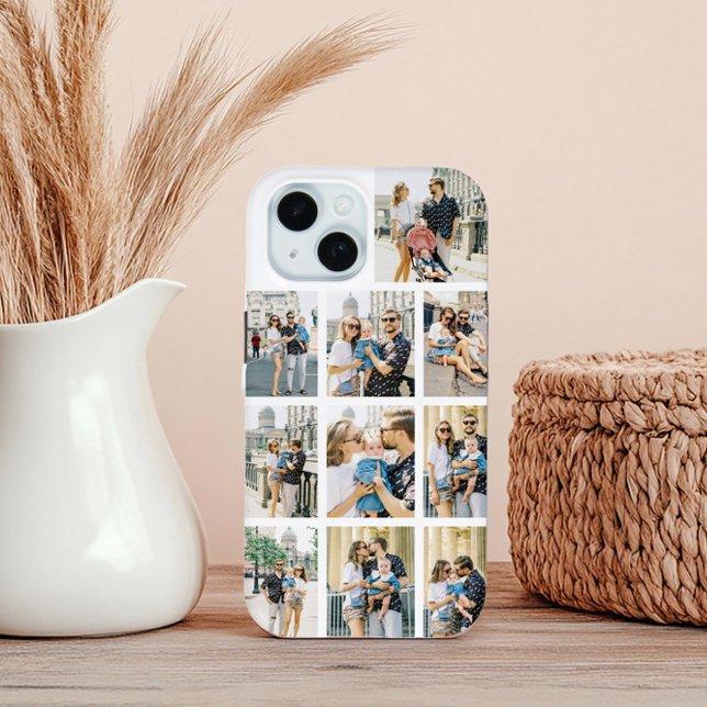 Personalized 10 Photo Collage iPhone 15 Case (Creator Uploaded)