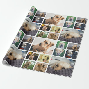 Personalized 10 Photo Collage Wrapping Paper