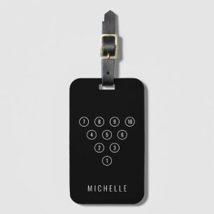 Personalized 10-Pin Bowling Pins Layout Sports Luggage Tag