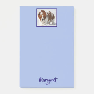 Personalized 10" x 6" Post-it® Notes w/Basset