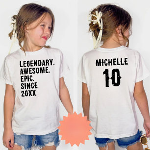 Personalized 10th 11th 12th 13th 14th 15 Birthday T-Shirt