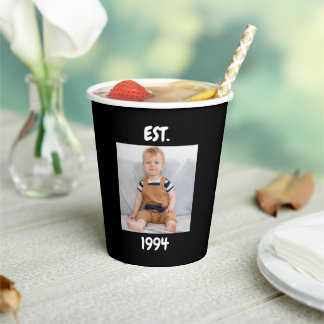 Personalized 10th 20th 30th 40th 50th 60 Birthday  Paper Cups