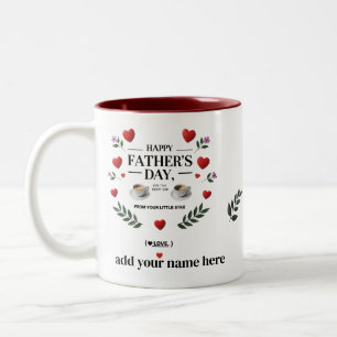 Personalized 11 oz Coffee Gift for Dad Two-Tone Coffee Mug
