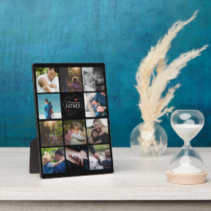 Personalized 11 Photo collage Best Dad ever gift   Plaque