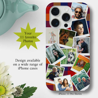 Personalized 11 Photo Collage Slim iPhone 15 Pro Case
