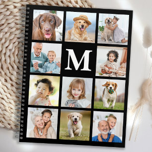 Personalized 11 Photo Collage Trendy Emerald Green Planner