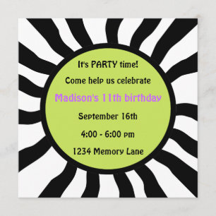 Personalized 11th Birthday Party Invitation