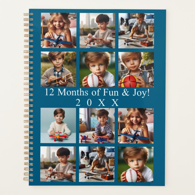 Personalized 12 Family, Friends or Travel Photos   Planner (Front)