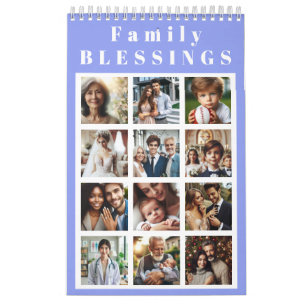Personalized 12 Months Family Blessings Photos Calendar