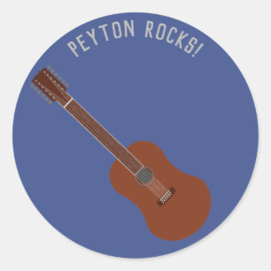 Personalized 12-String Acoustic Guitar Stickers