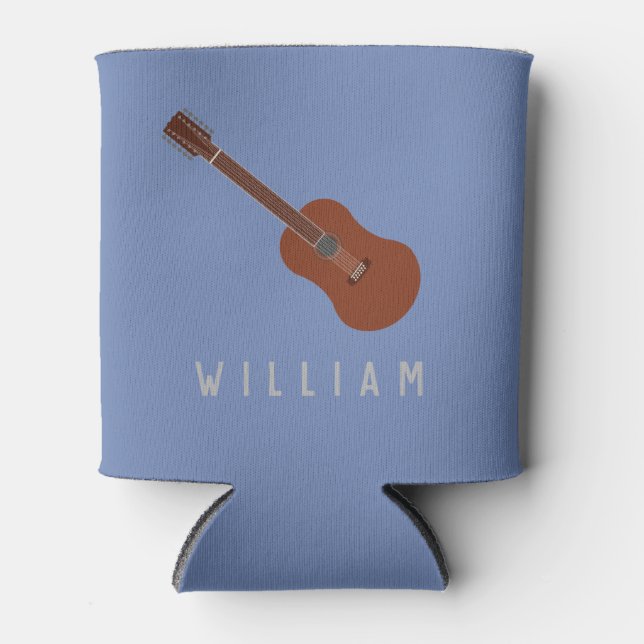 Personalized 12-String Guitar Can Cooler (Front)