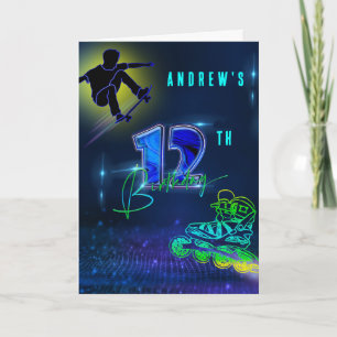 Personalized  12th Birthday Boy Card