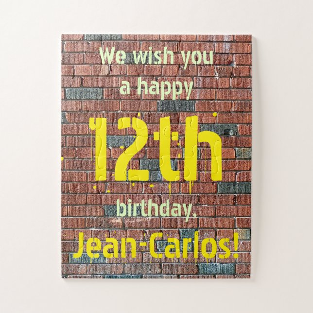 Personalized 12th Birthday Puzzle (Vertical)