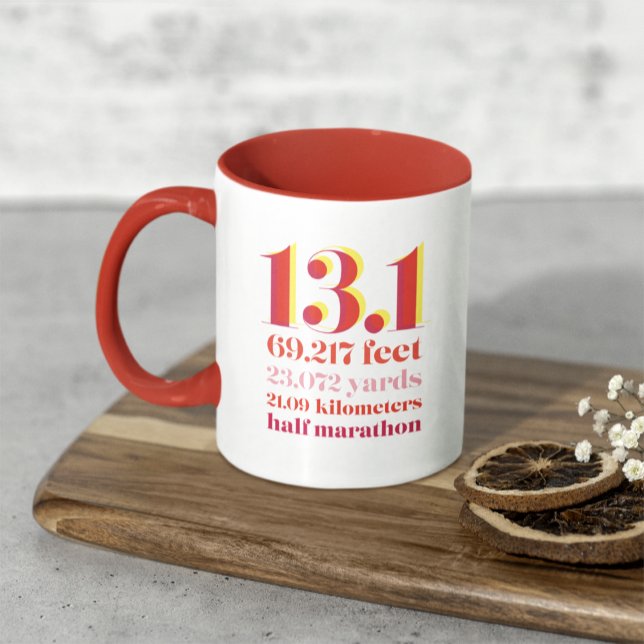 Personalized 13.1 Half Marathon Running Distance Mug (Creator Uploaded)