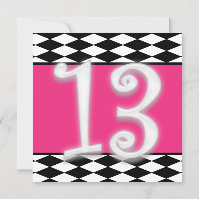 Personalized 13th Birthday Invitation (Front)