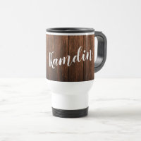 Personalized 15 ounce coffee mug Barn Wood Country