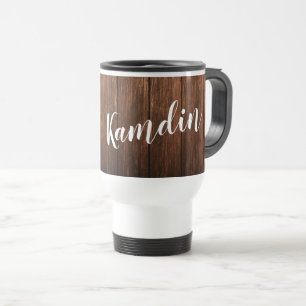 Personalized 15 ounce coffee mug Barn Wood Country