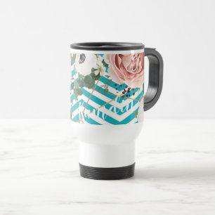 Personalized 15 ounce coffee mug Geometric Rose Ch