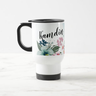 Personalized 15 ounce coffee mug Tropical Flower o