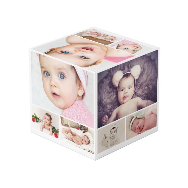 Personalized 15 Photo Template Cube (Back Angled)