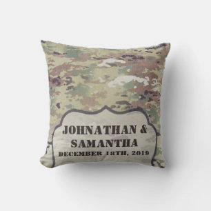 Personalized 16"x16" Throw Pillow Army OCP Camo