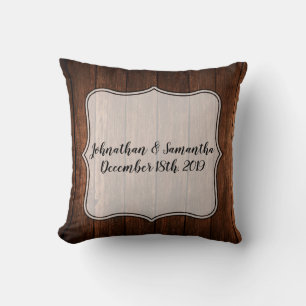 Personalized 16"x16" Throw Pillow Barn Wood Countr