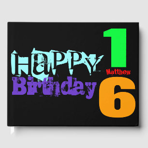 Personalized 16th Birthday POP HCGB Guest Book