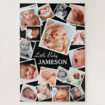 Personalized 17 Baby Photo Collage Jigsaw Puzzle<br><div class="desc">Custom photo jigsaw puzzle featuring 17 pictures of your choice,  and a text template that is easy to personalize.</div>