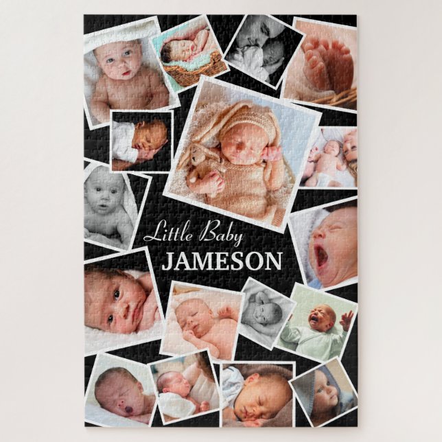 Personalized 17 Baby Photo Collage Jigsaw Puzzle (Vertical)