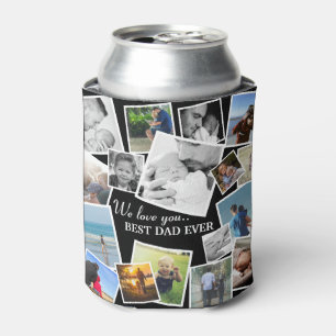 Personalized 17 Dad Photo Collage   Father's Day Can Cooler