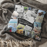 Personalized 17 Dad Photo Collage | Father's Day Throw Pillow<br><div class="desc">Let your dad,  daddy,  father or papa know how much you love him with this custom photo throw pillow,  featuring 17 pictures of your choice,  and a text template that is easy to personalize. A personal and unique gift for birthdays,  christmas or father's day.</div>