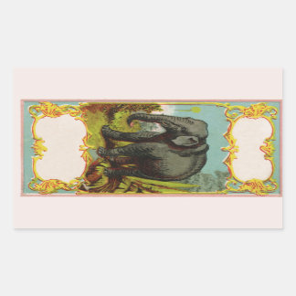 Personalized 1880s Blank Elephant Sticker