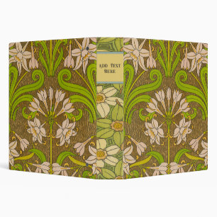 Personalized 1890's Jonquils Design 3-Ring Binder