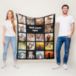 Personalized 18 Photo Collage Fleece Blanket<br><div class="desc">Personalized gift fleecy blanket featuring with 18 photos of your choice! (it is recommended to use a square photo)</div>