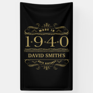 Personalized 1940 80th Birthday Banner