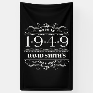 Personalized 1949 Birthday For Men Banner