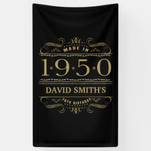 Personalized 1950 70th Birthday Banner