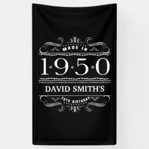 Personalized 1950 70th Birthday Banner