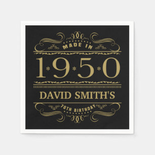 Personalized 1950 70th Birthday Napkin