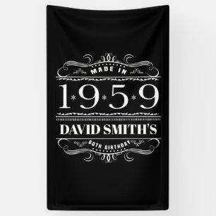 Personalized 1959 Birthday For Men Banner