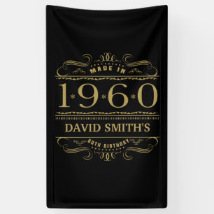 Personalized 1960 60th Birthday Banner
